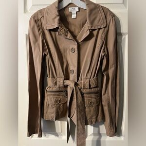 The Loft Women's Tan Belted Jacket
